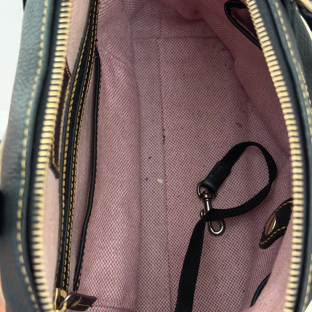 Dooney & Bourke Dillen Pebble Grain Double Pocket Satchel black - Picture 7 of 10